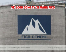Vẽ logo quảng cáo trên cao - FICO