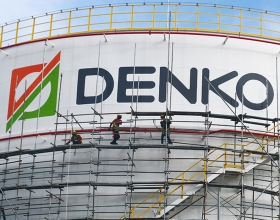 Vẽ logo quảng cáo trên cao - Denko (Myanmar)